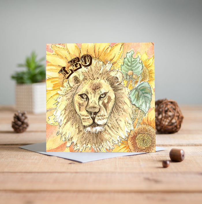 Leo Greetings Card - Pack of 6