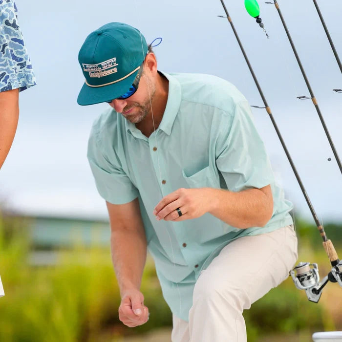 Local Boy Outfitters Low Country Button Down – Mint Fishing Shirt