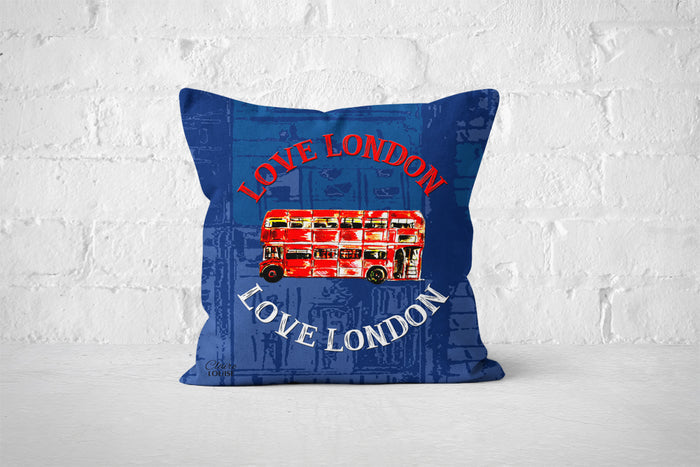 London Bus Urban Icons Cushion