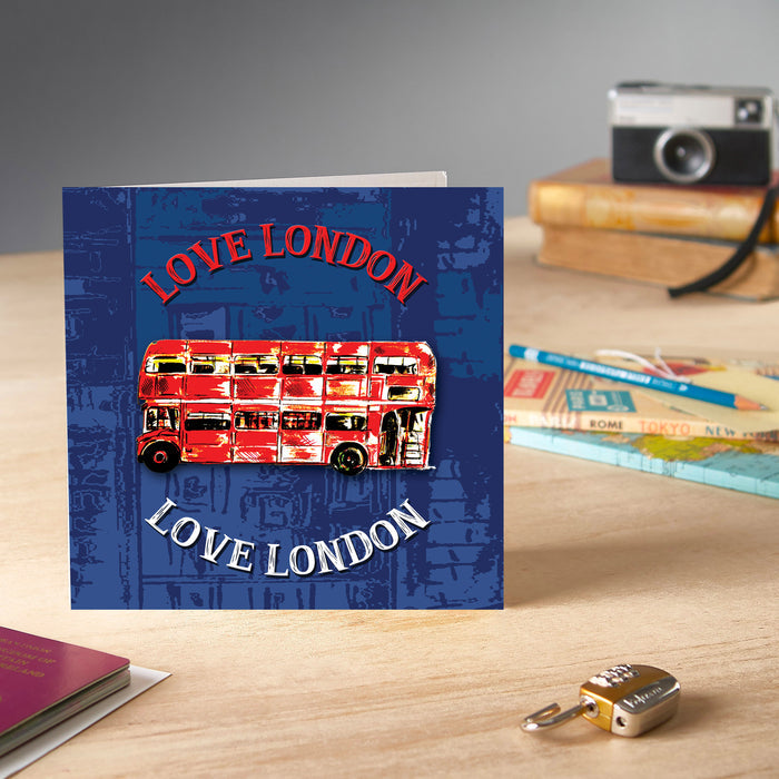 London Bus Urban Icons Greeting Card - Pack of 6