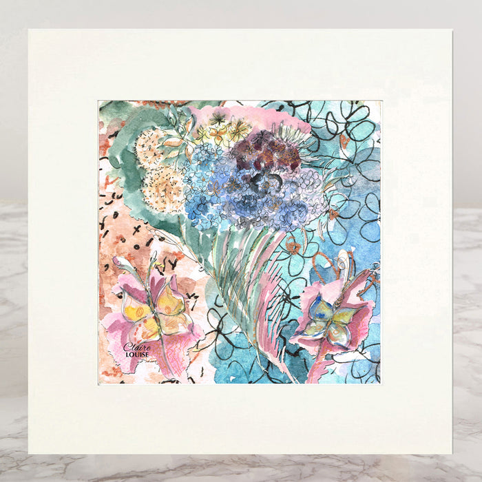 Lucid Autumn Bloom Mounted Print