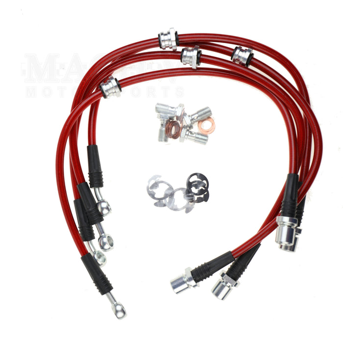 Mach V Stainless Steel Braided Brake Lines 1993-2001 Impreza