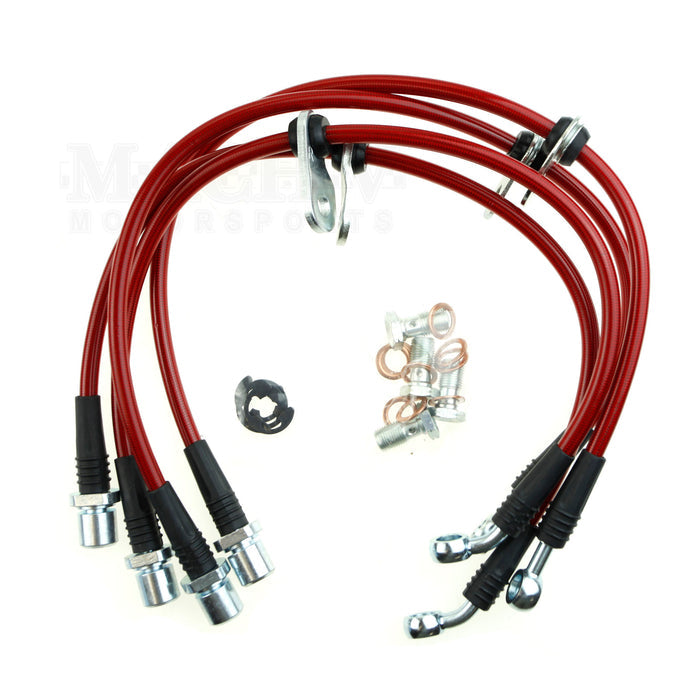 Mach V Stainless Steel Braided Brake Lines 2008-2014 WRX