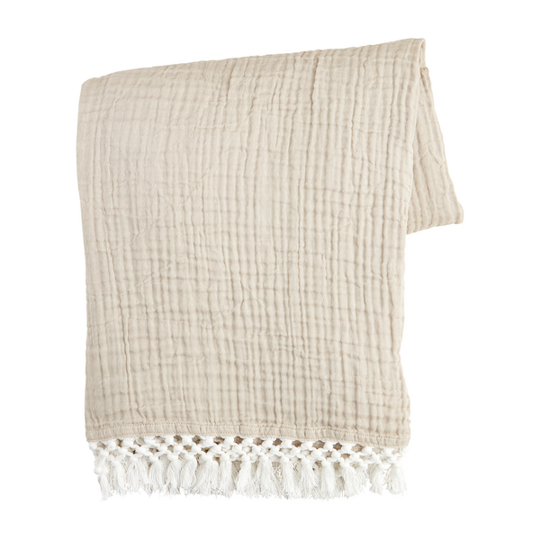 Macrame Grey Blanket