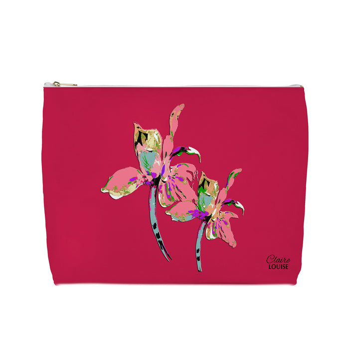 Magenta Iris Cosmetic Bag