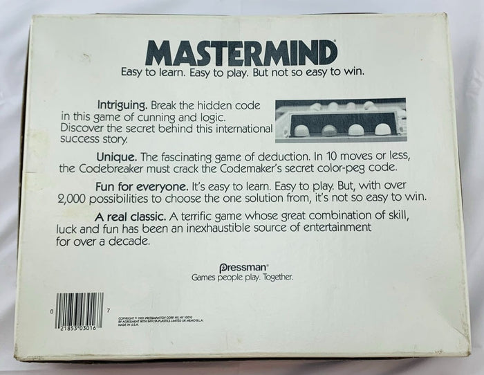 Mastermind Game - 1981 - Pressman - Great Condition