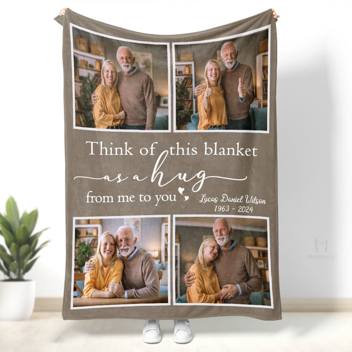 Personalized Memorial Blankets | A Hug From Heaven Blanket With Custom Photo