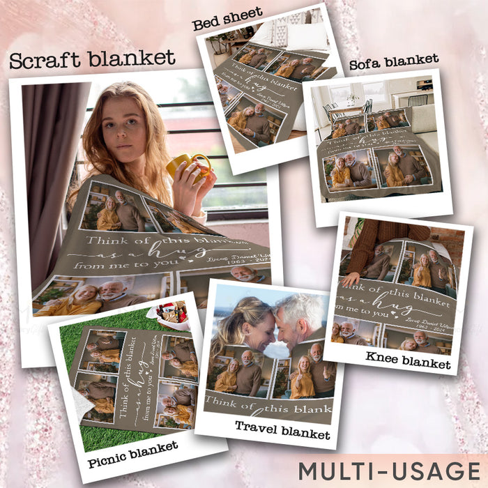 Personalized Memorial Blankets | A Hug From Heaven Blanket With Custom Photo