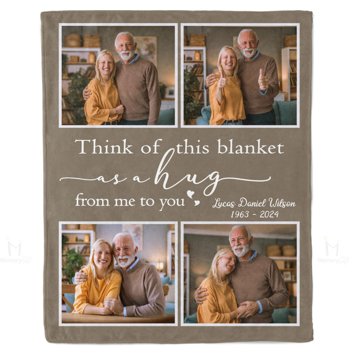 Personalized Memorial Blankets | A Hug From Heaven Blanket With Custom Photo