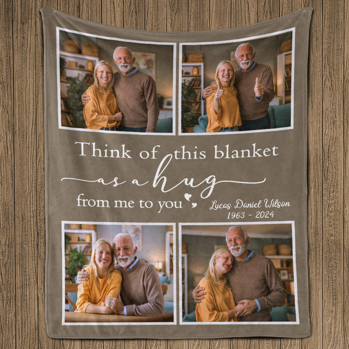 Personalized Memorial Blankets | A Hug From Heaven Blanket With Custom Photo