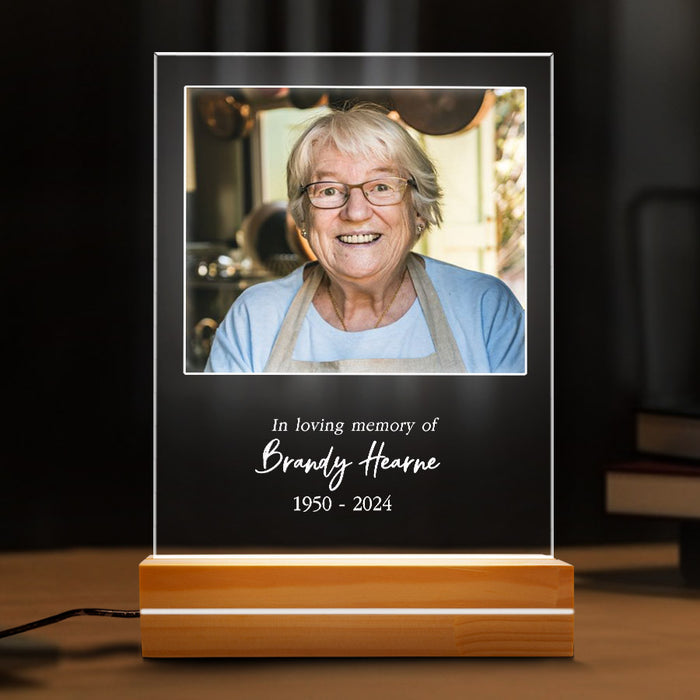 Custom Memorial Night Light | In Loving Memory of Memorial Plaque
