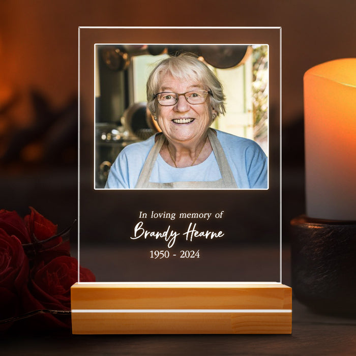 Custom Memorial Night Light | In Loving Memory of Memorial Plaque
