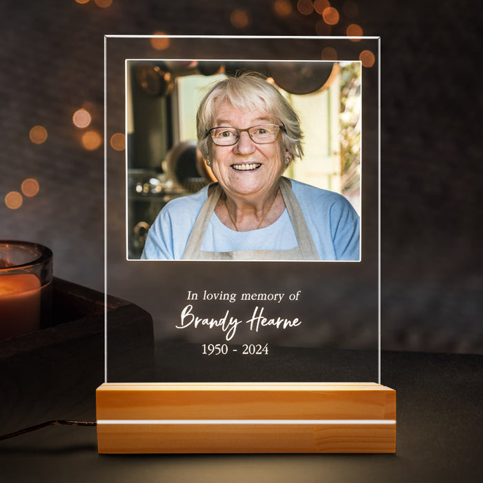 Custom Memorial Night Light | In Loving Memory of Memorial Plaque