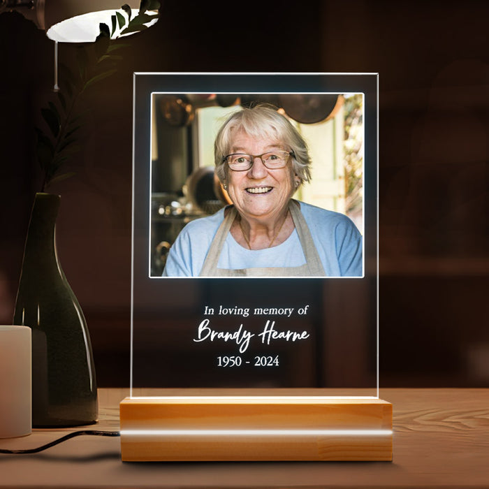Custom Memorial Night Light | In Loving Memory of Memorial Plaque