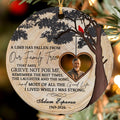 Personalized Memorial Christmas Ornaments | A Limb Has Fallen Ceramic Circle Ornament With Custom Photo |  | Custom Memorial Ornaments
