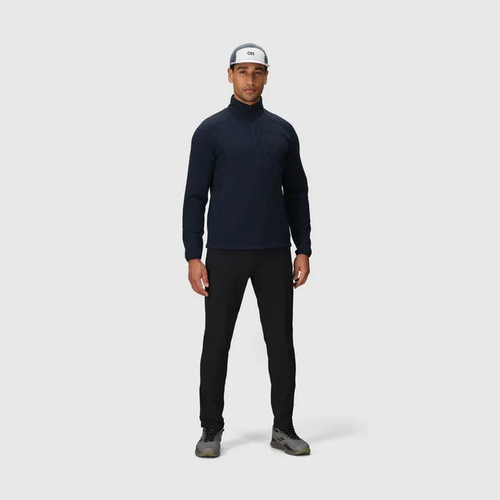 Men’s Crescent Fleece Half Zip – Merino Wool & Recycled Polyester