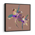 Mocha Mousse Iris Framed Canvas Print