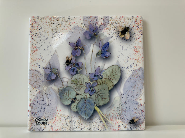 Morning Glories Tile Coaster