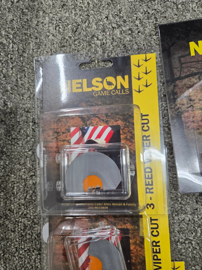 Nelson Game Calls 3 Reed Viper Cut Turkey Mouth Call – Made in Alabama