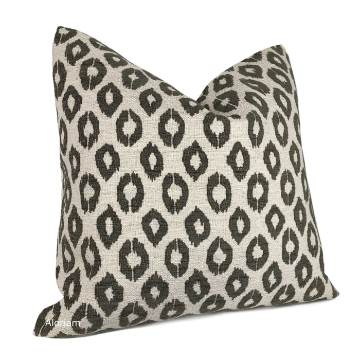 Nola Espresso Dark Brown Cream Animal Dots Pillow Cover - Aloriam