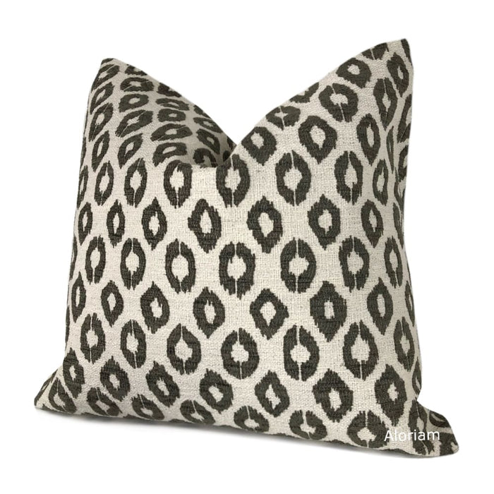 Nola Espresso Dark Brown Cream Animal Dots Pillow Cover - Aloriam