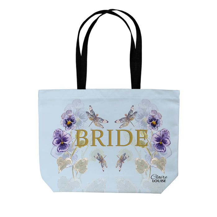 Pansies Bridal Tote Bag