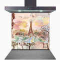 Paris Kitchen Glass Splashback