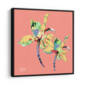 Peach Fuzz Iris Framed Canvas Print