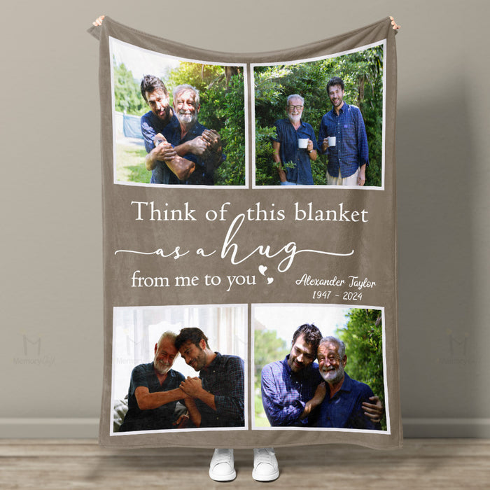 Personalized Memorial Blankets | A Hug From Heaven Blanket With Photo