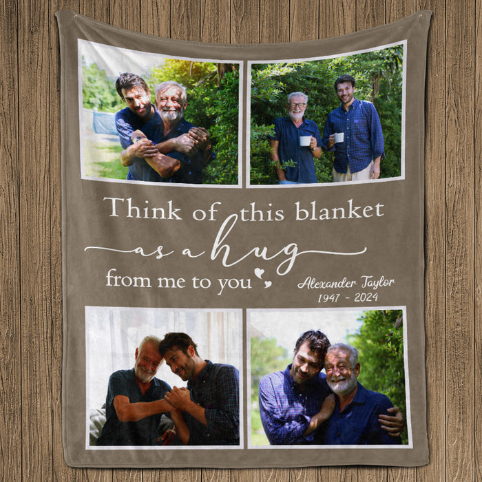 Personalized Memorial Blankets | A Hug From Heaven Blanket With Photo