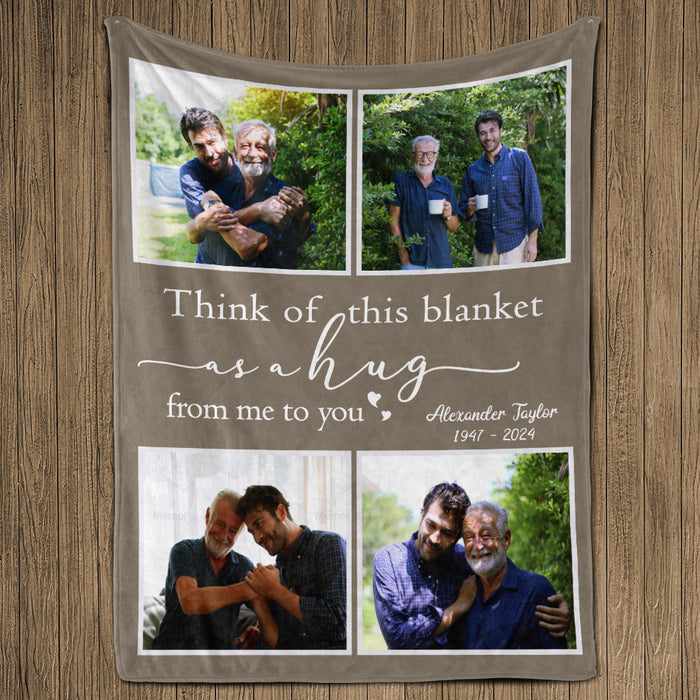 Personalized Memorial Blankets | A Hug From Heaven Blanket With Photo