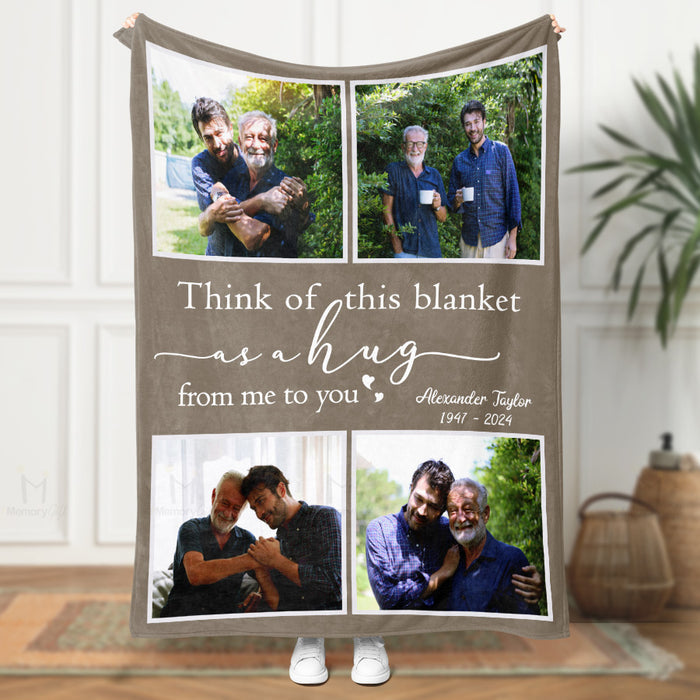 Personalized Memorial Blankets | A Hug From Heaven Blanket With Photo