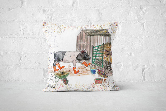 Pig Bouquet Boots White Cushion