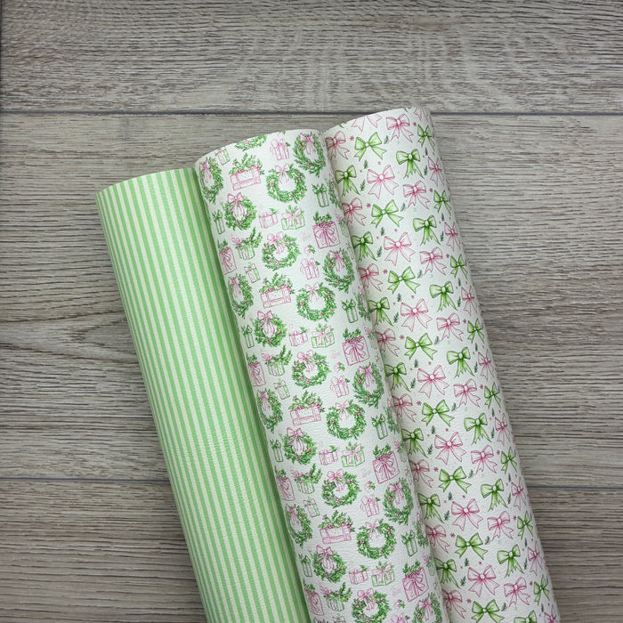 Pink Christmas Toile Set