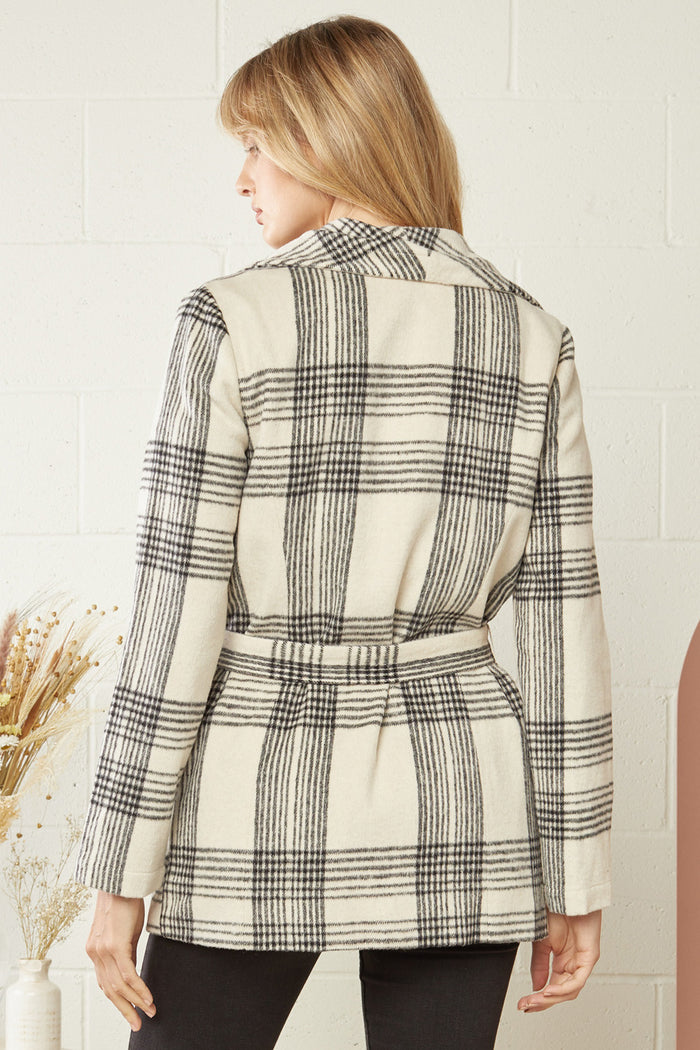 Plaid Wrap Jacket