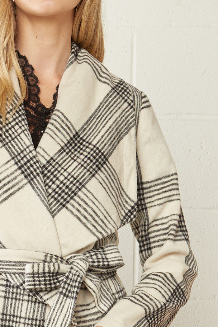 Plaid Wrap Jacket