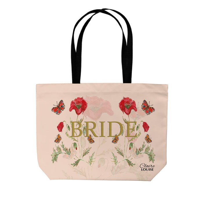 Poppies Bridal Tote Bag