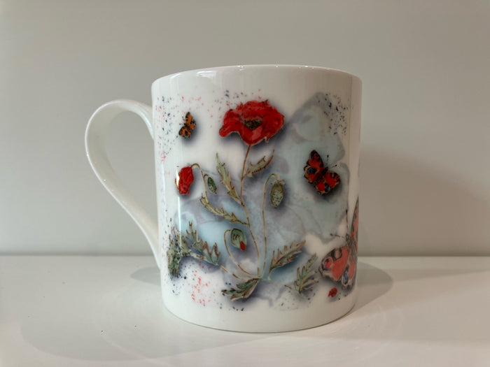 Poppies Fine Bone China Mug