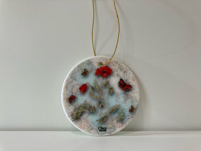Poppies Wedding Hanging Ornament