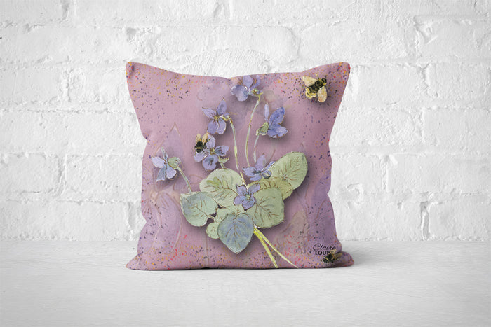 Powder Bloom Morning Glories Gift Cushion