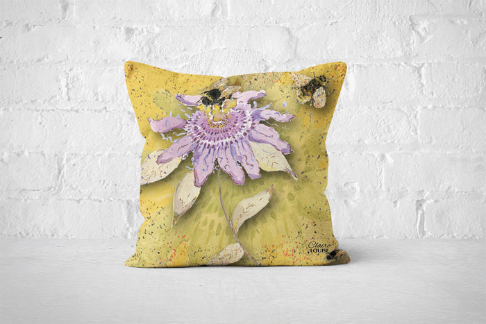 Powder Bloom Passion Flower Cushion