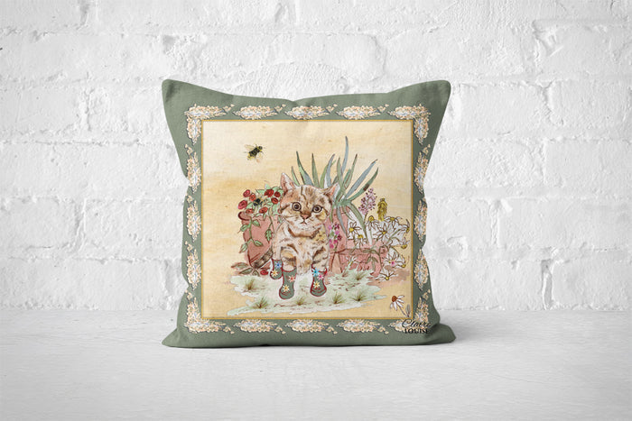 Pussycat Bouquet Boots Cushion