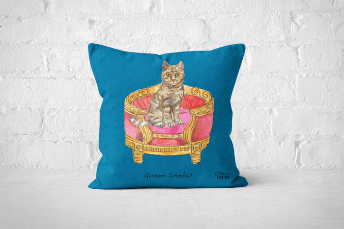 Queen Sheba Blue Cushion