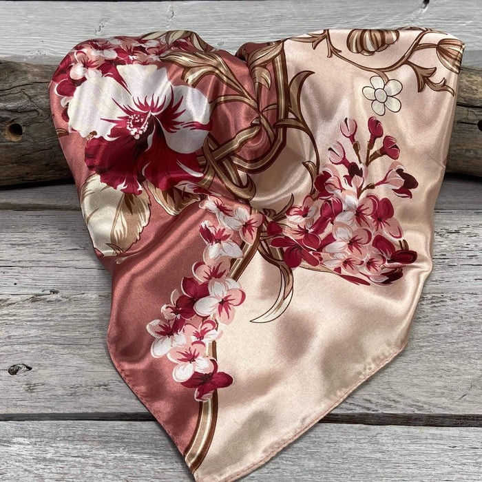 Raspberry Pink Floral Wild Rag