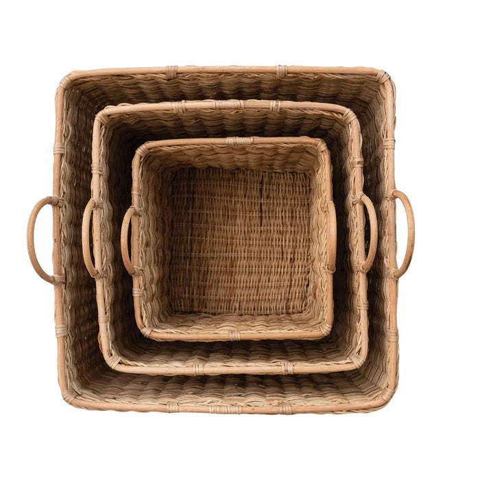 Rattan Baskets w/ Handles
