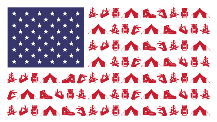 RBO American Flag Camp Trucker Hat