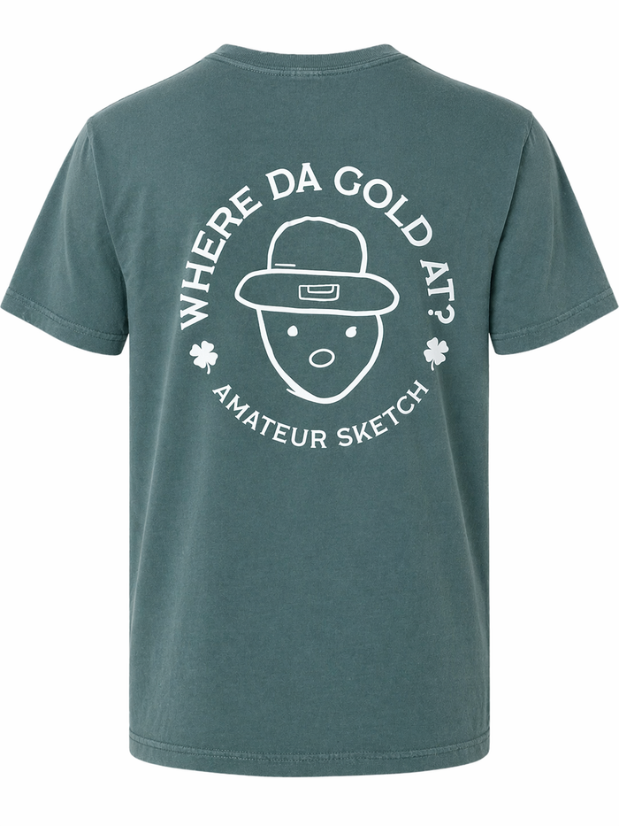 RBO Crichton Leprechaun Amateur Sketch Tee - Green Comfort Colors Shirt