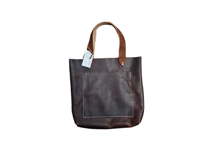 Reynolds Leather Brown Suedee Thick Strap Purse