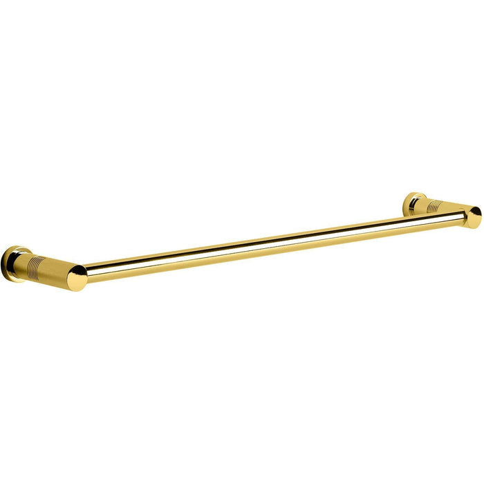 Ribbet Wall Mounted Towel Bar Rail Holder Hanger Bath Towel Hanging Rack, Brass