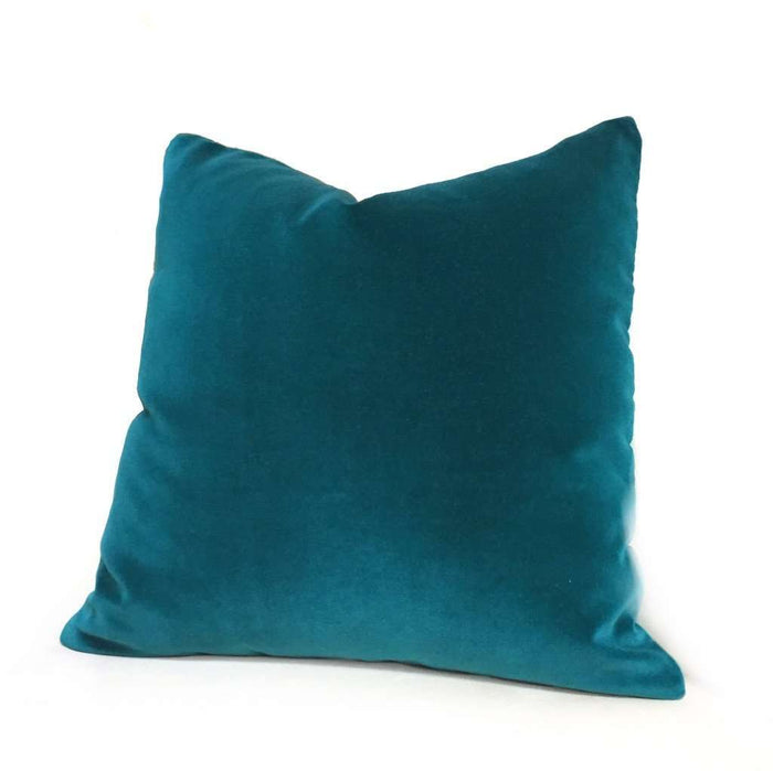 Peacock Teal Blue Green Robert Allen Exquisite Cotton Velvet Pillow Cover